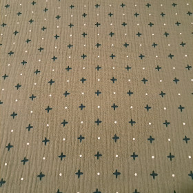 Double Gauze Crosses Dots Double Gauze Crosses Dots