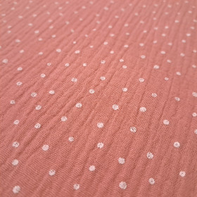 Doble Gasa Topos Blancos