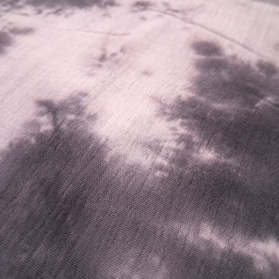 Double gauze fabric with tie-dye print