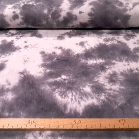 Double gauze fabric with tie-dye print