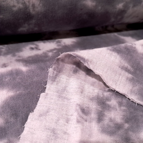 Double gauze fabric with tie-dye print