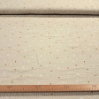 Double Gauze Bees Flowers fabric - Very lightweight double gauze cotton fabric with bee and flower designs on a beige background. The fabric is 135cm wide and 100% cotton.