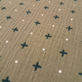 Double Gauze Crosses Dots Double Gauze Crosses Dots