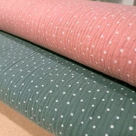 Doble Gasa Topos Blancos