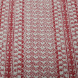 OUTLET Flowers Ethnic Forms Knitted fabric - Knitted fabric with ethnic drawings of flowers and other red shapes on a white background. The fabric measures 120cm wide and its 100% polyester composition. Fabric clearance, outlet, cheap.
