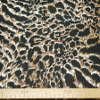 Tela OUTLET Leopardo Rayado - Tela de poliester con rayas en relieve y semitransparentes con dibujos de piel de leopardo. La tela mide 150cm de ancho y su composición es 100% poliester. Tela Barata Outlet Liquidación