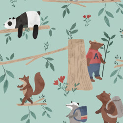 Punto Camiseta Animales Bosque Grizzly Punto Camiseta Animales Bosque Grizzly