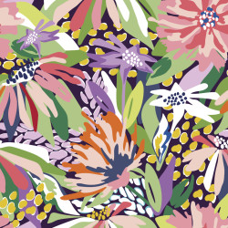 Algodón Flores Colores Etnia