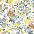 Cotton Flowers Liber fabric - Organic cotton poplin fabric with beautiful flower drawings in various colors and type of flower to choose from. These fabrics are part of the "Liber" collection inspired by the famous floral fabrics. The f