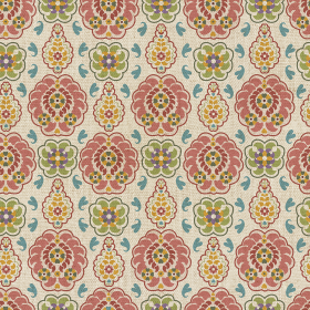 Algodón Aspecto Lino Floral Geométrico Algodón Aspecto Lino Floral Geométrico