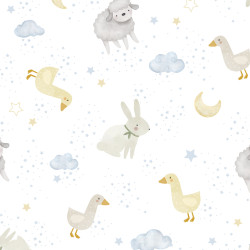 Cotton Jersey Sheep Ducks Cotton Jersey Sheep Ducks