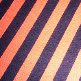 OUTLET Cotton Stripes Orange Black
