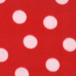 OUTLET Short Hair White Red Polka Dots