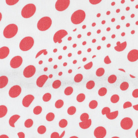 OUTLET Chiffon Printed Red Polka Dots