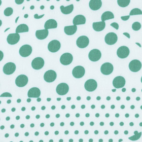 OUTLET Chiffon Printed Green Polka Dots