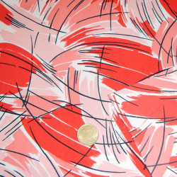 Crepe Stripes Brushstrokes Red
