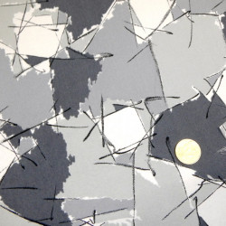 OUTLET Crepe Gray Strokes