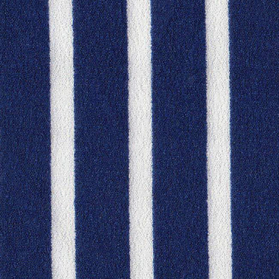 Crepe White Blue Striped fabric