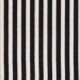 Crepe White Black Striped fabric - Crepe fabric printed with white stripes on a black background. The size is small.