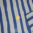 Crepe Gray Blue Striped fabric - Crepe fabric with blue and gray stripes separated by white lines