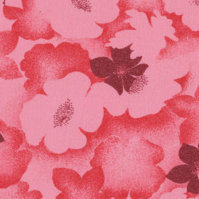 Crepe Georgette Red-Pink Flowers