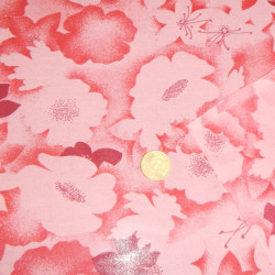 Crespón Georgette Flores Rojas-Rosas Crespón Georgette Flores Rojas-Rosas