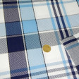 Crepe Tablecloth fabric - Crepe fabric with large squares print ideal for tablecloths in restaurants and other clothing for the home.