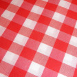 Gingham Polycotton Extra Large Size fabric - Extra large squared gingham fabric, widely used in the hospitality sector, curtains and other clothing. The square measures 19x15mm. The fabric is 160cm wide and its composition is 70% polyester - 30% cotton.