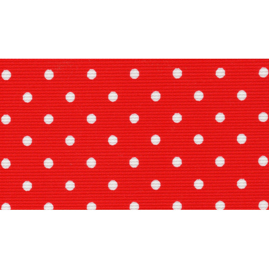 Comprar Piqué Topos Blancos Fondo Rojo | Tienda de telas Textil Siles