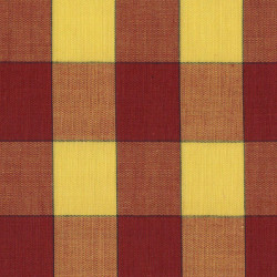 OUTLET Poplin Check Maroon Yellow