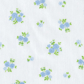 Popelín Polycotton Flores