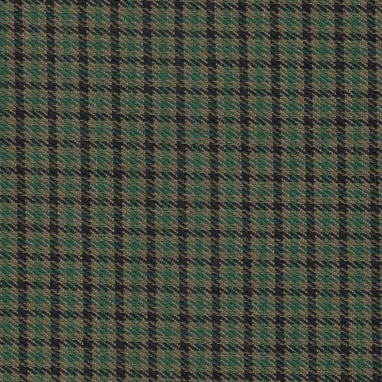 Viella Checkered Green fabric - Viella fabric printed with checkered drawings in green