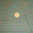 Viella Checkered Green fabric - Viella fabric printed with checkered drawings in green
