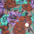 Viscose Flowers Keos 2492-3 fabric - Viscose fabric printed with flower drawings model Keos 2492-3